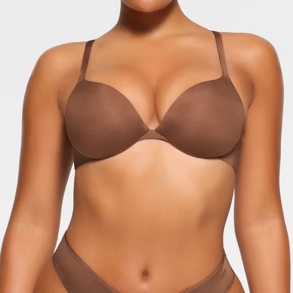 SKIMS Fits Everybody Push-Up Bra Cocoa Brown 40D